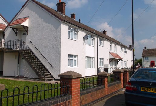 A semi-detached house with external wall insulation